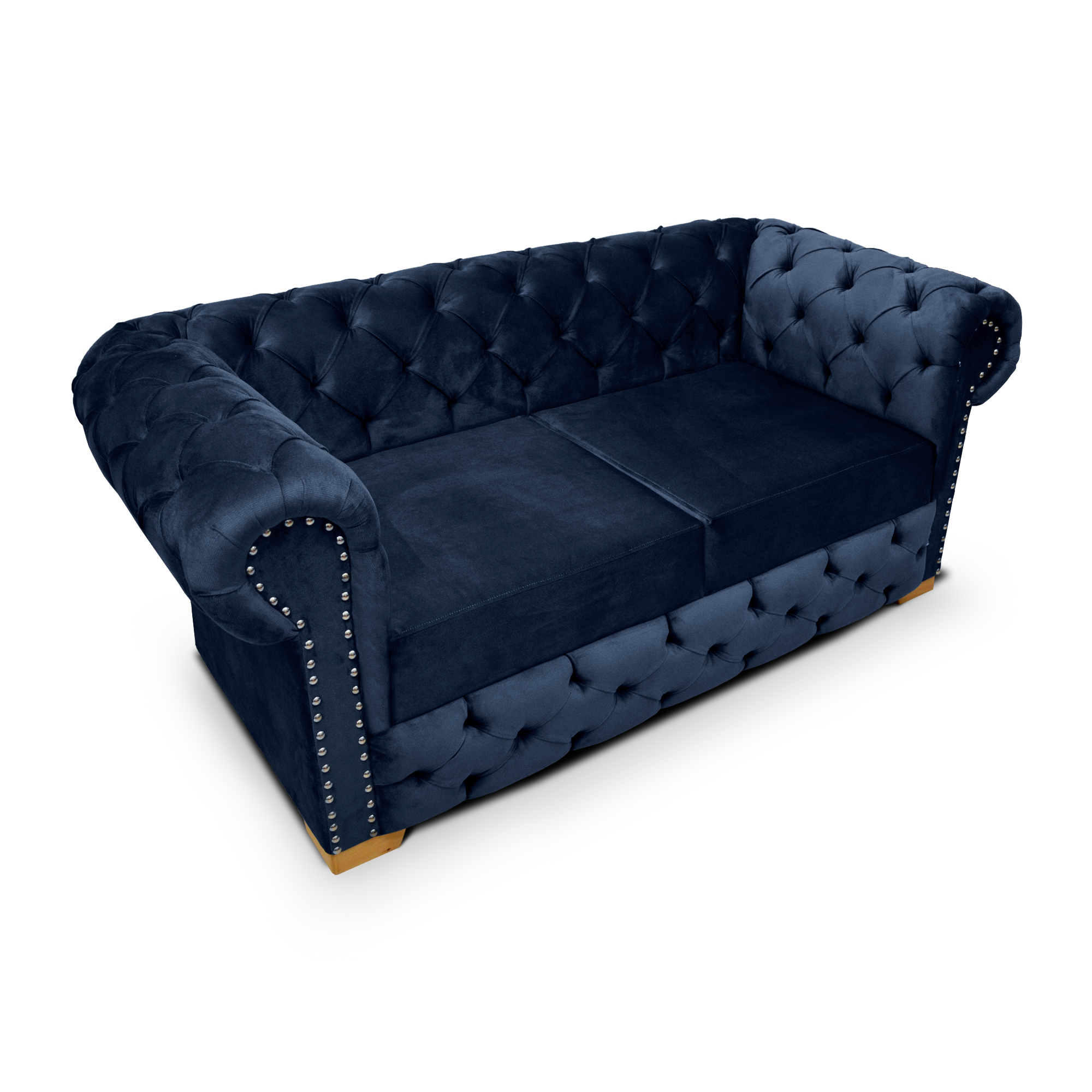Sofa Chanty 2 Puestos Color Azul Turqui